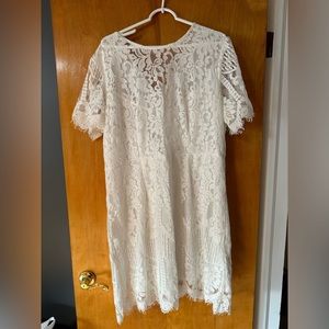 Shein White Lace Dress